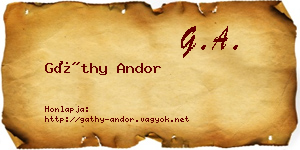 Gáthy Andor névjegykártya